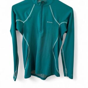 Columbia Men's Aqua Long Sleeve Rash Guard